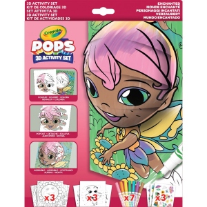 Розмальовки класичні Crayola POPS 3D ''Чарівний світ'' з 7 фломастерами (04-2801)