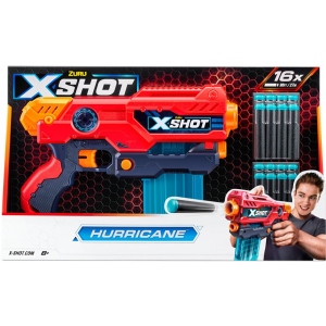 Бластер багатозарядний ZURU X-Shot Red EXCEL Hurricane (16 патронов) (36440R)