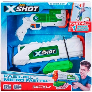 Водяний бластер
 ZURU набір (2шт.) X-Shot Warfare Fast Fill Medium And Small (56225R)