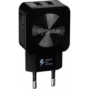 Мережевий зарядний пристрій Gelius Ultra Prime GU-HC02 2USB 2.1A Black