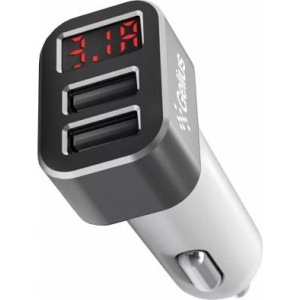 Автомобільний зарядний пристрій Gelius Pro Wolt LCD GP-CC005 2USB 3.1A + Cable iPhone X Black
