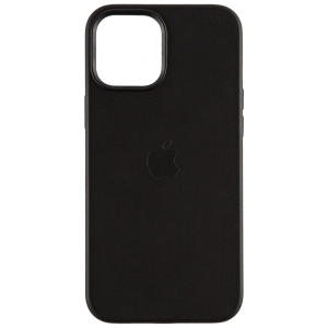 Чохол для смартфону Apple Leather Case with MagSafe - Black iPhone 12 Pro Max (MHKM3)