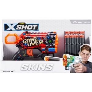 Бластер однозарядний
 ZURU Skins Menace Game Over  (8 патронів) (36515B)
