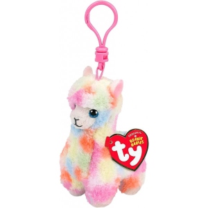М'яка іграшка брелок TY Beanie Babies Різнобарвна лама "Lola" 12см (36601)