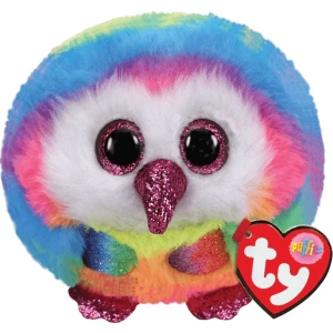 М'яка іграшка глазастик TY PUFFIES Різнобарвна сова "TWIGGY" (42504)