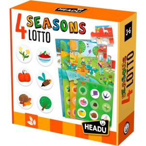 Пазли картонні (3-4 роки) Headu "Лото 4 сезони" (MU53672)