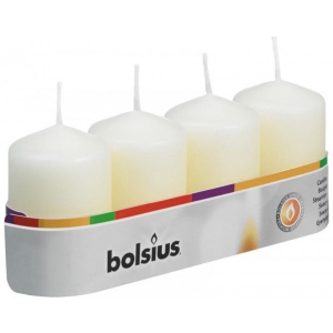 Свічка декоративна Bolsius Кремова 60/40, 4шт