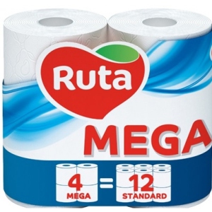 Туалетний папір Ruta 2 шари 4 рулони Білий (4820202893370)
