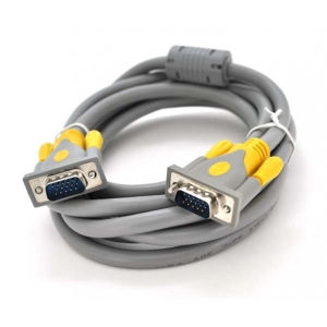 Кабель Merlion VGA-VGA 30m Gray-Yellow (YT-VGA(M)/(M)3+6GR-30m/16192)