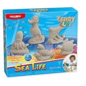 Кінетичний пісок Paulinda Sandy Clay Морська Життя. Тварини 5 шт. 300 г (PL-140017)
