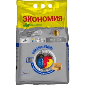 Пральний порошок WASH & FREE Універсальний 5кг