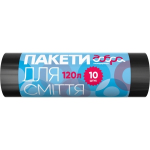 Пакет для сміття Добра господарочка чорні 120 л 10 шт. (4820086521727) порівняти ціни
