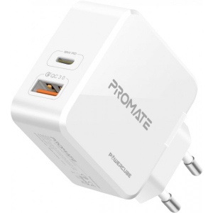 Мережевий зарядний пристрій Promate Powercube White