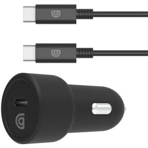 Автомобільний зарядний пристрій Griffin Single Port 15W USB-C Car Charger with USB-C Cable Black (GP-088-BLK)