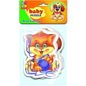 Пазли картонні (до 2 років) Vladi Toys Домашні улюбленці (укр) (VT1106-81)