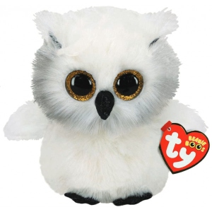 М'яка іграшка глазастик TY Beanie Boo's Біла сова "SNOWYOWL" 15 см (36305)
