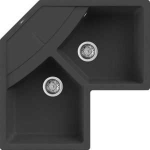 Мийка кухонна Elleci UNICO CORNER NERO G40