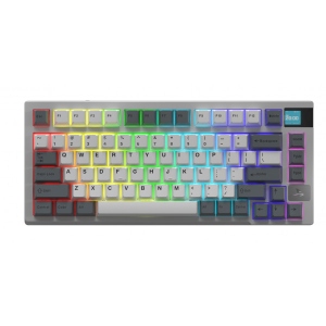 Клавіатура бездротова ігрова Motospeed Darmoshark K8 Gateron Silver Pro White-Gray (dmk8wgspro)