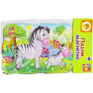Пазли магнітні (до 2 років) Vladi Toys А5 "Зебрікі" (укр) (VT3205-75)