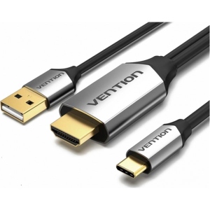 Кабель Vention HDMI - USB+USB-C 1.5 m Black (CGTBG) Київ