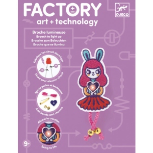 Набір для виготовлення прикрас Djeco брошка дівчинка-зайчик "Брошка Bunny Girl Factory E-textil" (DJ09320)