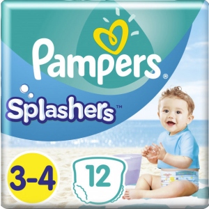 Одноразові підгузки-трусики для плавання Pampers Splashers Размер 3-4 (6-11 кг), 12 шт. (81666974) купити в Києві