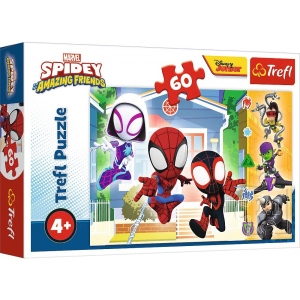 Пазли картонні (3-4 роки) Trefl "Світ павутини" / MARVEL  (60 елм.) (17371) дешево