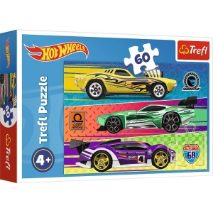 Пазли картонні (5-7 років) Trefl "Траса" / Hot Wheels (60 ел.)  (17389)