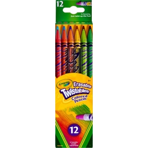 Набір олівців Crayola "Твист" с ластиком (выкручиваются и стираются), 12 шт (256360.024)