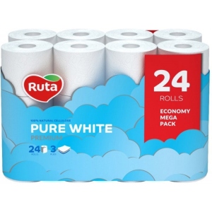 Туалетний папір Ruta Pure White 24 шт. (4820202892038)