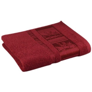 Рушник для обличчя GM Textile махровий червоний бамбук 50x90