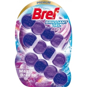 Туалетний блок Bref Блискучий гель Чарівний бриз 42 г х 3 шт. (9000101509090)