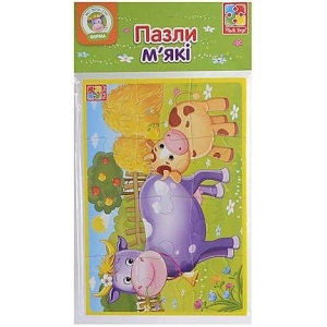 Пазли м'які (до 2 років) Vladi Toys А5 "Тварини ферми" (укр) (VT1103-44)