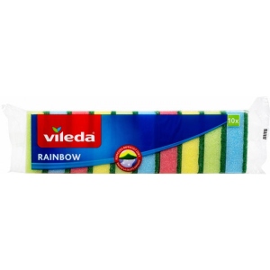 Набір губок поролонових для миття посуду Vileda Rainbow 10 шт. (4023103073241)