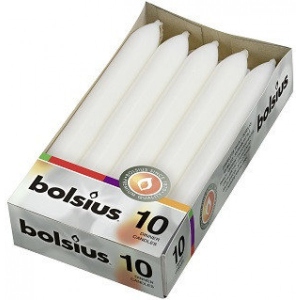 Свічка столова Bolsius Біла 170/20, 10шт