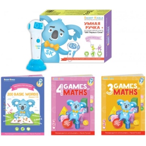 Інтерактивна книга Smart Koala Стартовий набір Smart Koala+Книга інтерактивна English 1 сезон + Ігри математики 3, 4 сезон (SKS0BW1GM34)