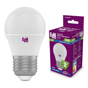 Лампочка світлодіодна ELM 5W E27 4000K 18-0087