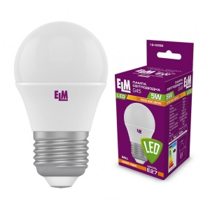 Лампочка світлодіодна ELM 5W E27 3000K 18-0086