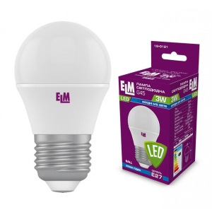 Світлодіодна лампочка ELM 3W E27 4000K 18-0121