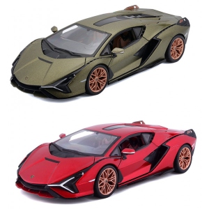 Колекційна машинка 1:24 Bburago LAMBORGHINI SIÁN FKP 37  (асорті зелений металік, червоний металік, 1:24) (18-21099)