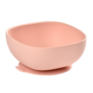 Тарелка для малыша Beaba силиконовая с подставкой-присоской Pink (913440)