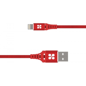 Кабель синхронізації даних Promate Lightning-USB Nervelink-i2 Red