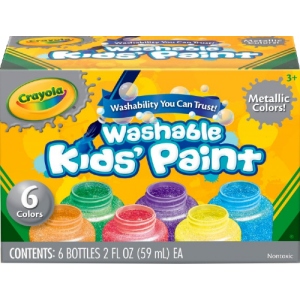 Фарби Crayola Metallic в бутылочках (washable), 6 шт (256328.006)
