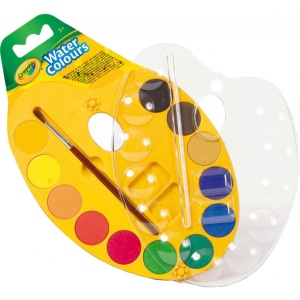 Фарби Crayola акварельні з пензликом, 12 шт (256454.024)