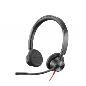 Гарнітура дротова Poly On-ear Blackwire 3325-M Black (8X222AA)