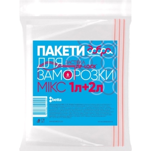 Пакети для заморожування Добра господарочка Mix 1 л + 2 л 6 шт. (4820086521505)