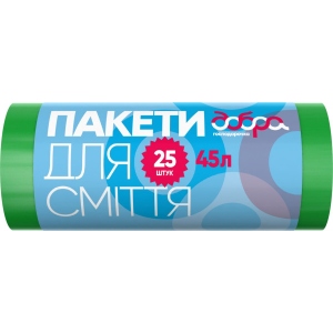 Пакет для сміття Добра господарочка зелені 45 л 25 шт. (4820086521840)
