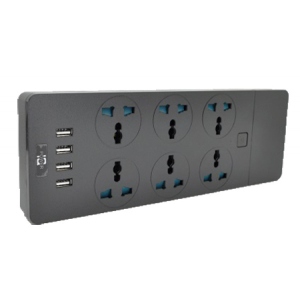 Мережевий фільтр Voltronic 6 р 4 USB, 2 м Black (ТВ-Т12/19741)