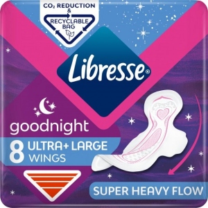 Прокладки гігієнічні Libresse Ultra Goodnight Soft 8 шт. (7322540960235)