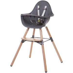 Стільчик для годування класичний Childhome Evolu 2 Natural/Anthracite (CHEVOCHNA)